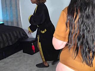 Nasty ebony couple pounds delivery girl Alex Blair!