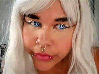 I feel so excited about this huge ass teen in cosplay spreading with braces and piercings