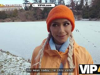 vip4k encounters innocent couple by lake and introduces girl to wild threesome with big cock sharing