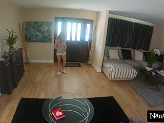 Oh man, Aften Opal gets caught camming on her nanny gig, like ridin' that big cock in doggystyle 'til facial cumshot hits her small tits