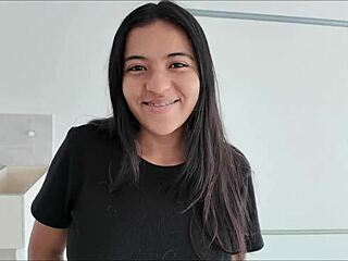 Horny real estate agent enjoys riding my cock in Colombian first-time POV