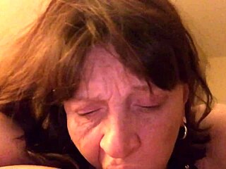 Oh man, this granny Carmen is such a throwback with her deepthroat blowjob skills on that fat cock.