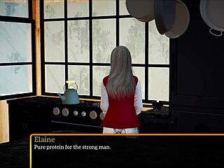 In this episode of my new family, the redhead with big tits rides a monster cock passionately.