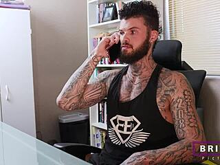 bossy pornstars brittany andrews and brandi mae took turns pegging hatler gurius deep in his asshole with toys