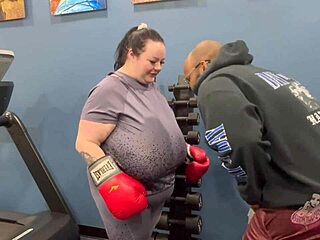 bbw sucks her fitness instructor