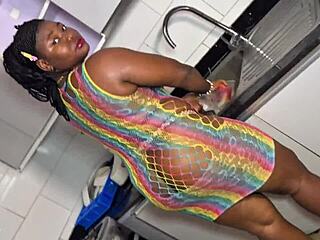 hey, check out this sexy kitchen fuck where huge ass and tits take on a massive cock with doggystyle blowjob and kissing action