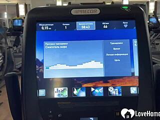 Shaved blonde bends over for doggystyle pounding in public bathroom mirror fun.