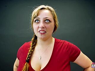 Blonde Curvy Gwen Delivers Deep Blowjob and Doggystyle Action for Halloween Facial Cum Swallow