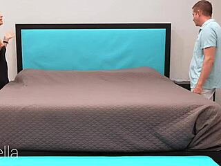 Hey, what happens when mature neighbors share a bed and clothes get ripped in hardcore striptease with creampie?