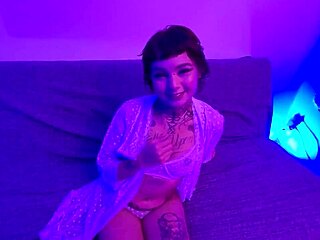 oh man, this cute alt teen 18+ is fucking that lucky guy and ending with her mouth full of creamy cum - preview