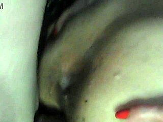 Drunk Curvy Milf with Huge Big Tits Gets Teased and Fucked Hard in Leather Corset Striptease