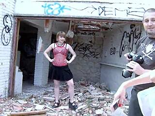 Young spanish babe blu ttie enjoys a quickie with rough deepthroat and passionate ass fucking in fishnets