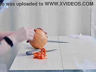 Whoa, Check Out This Sexy Ghostface Doing Erotic Pumpkin Carving for Trick or Treat Fun!