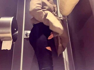 Oh man, this hidden camera in the toilet catches a girl peeing with everything clearly visible