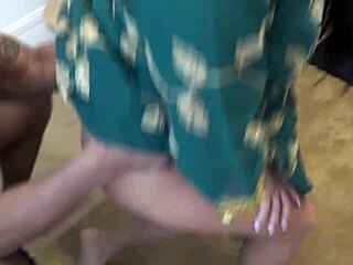 Intriguing Arab milf submits to big black monster cock in homemade amateur interracial wife action, what a wild contrast!