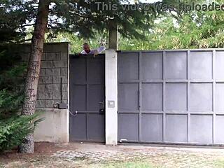 she gave me a blowjob outside in that lucky moment. her horny deepthroat skills were amazing with amateur pov style.