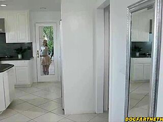 Big tittied trollop spitroasted by massive cocked repairmen! Doggystyle fucking and rimjob action!