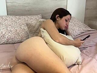 Petite slut gets sloppy assfucking with gaping asshole blowjob and cum in mouth