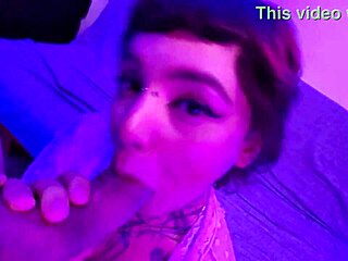 oh man, this cute alt teen 18+ is fucking that lucky guy and ending with her mouth full of creamy cum - preview