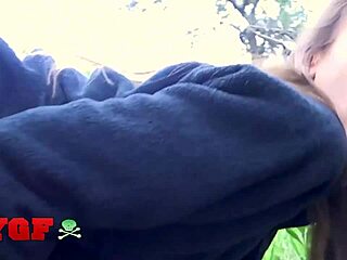 gf banging hot charity crawford in forest