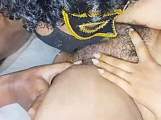 oh, licking this hot desi indian bhabhi's hairy pussy so good