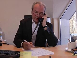 Why is this young secretary riding her boss's cock in the office, spreading legs for pussy fucking and perfect blowjob?