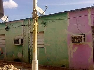 Horny Mexican Neighbor Can't Resist Peeking At My Big Curvy Latina Ass In Short Dress Flashing Outdoors