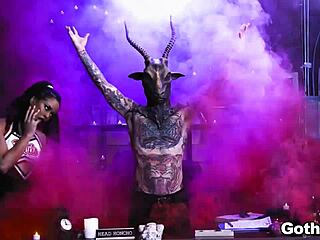 Goth teen sluts Kenzie Reeves Kira Noir and Jane Wilde share giant interracial cock in crazy hardcore foursome