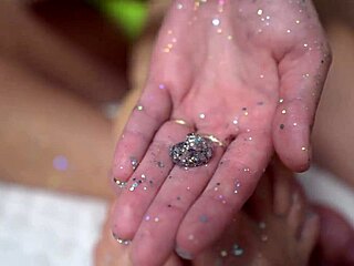 Imagine two cute girls with shiny legs teasing a huge rubber cock through footjob fun