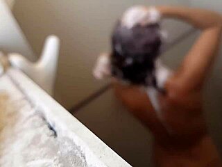 Beautiful Colombian Woman Bathing Noticed