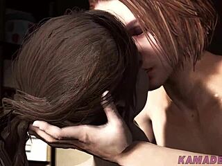 jill and claire share a tender moment of lesbian love with gentle grinding and fingering in uniform