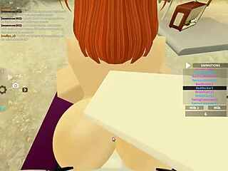 roblox porn with bent over big ass shaking in wet anal riding