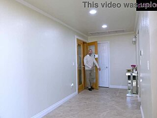 Aria the petite fuck doll surprises brock with her tight wet pussy riding his big cock