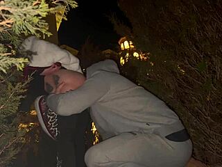 in this homemade vlog a young couple gets rough with public creampie and domination outdoors