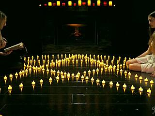 Lesbian witches Dahlia Sky, Charlotte Stokely, and Samantha Hayes dive into steamy pussy licking.