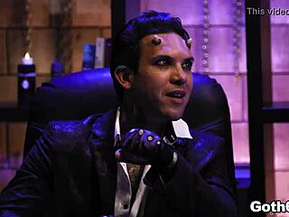 Goth teen sluts Kenzie Reeves Kira Noir and Jane Wilde share giant interracial cock in crazy hardcore foursome