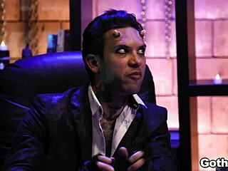 Goth teen sluts Kenzie Reeves Kira Noir and Jane Wilde share giant interracial cock in crazy hardcore foursome