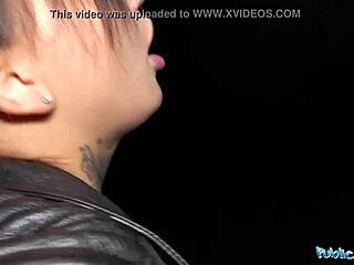 Public Agent Delivers Intense Night Time Encounter With Tattooed Horny Minx Ending In Facial