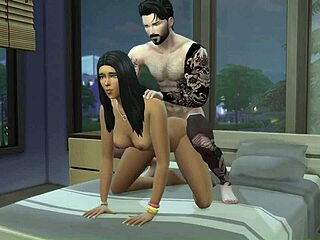 sim4 bends over for rough doggystyle ass pounding 😈🔥💦