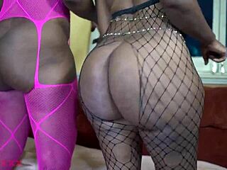 wanna worship these two tall ebony big black asses dancing hypnotic?