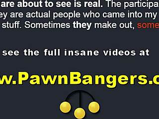 Busty brunette teen Lilith Shayton spreads shaved pussy for cash in backroom.