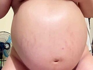 pregnant arab wife teases her hairy pussy on cam