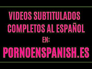 Old man catches young woman masturbating in subtitled Spanish scene