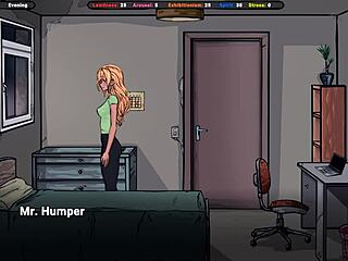 Lustful landlord worships innocent body in sexy hentai game outfit