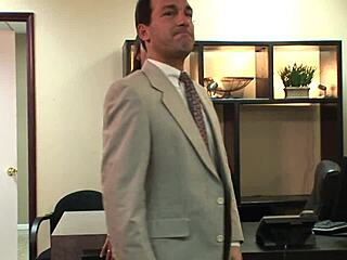 Fucking Slutty Secretary In Fishnets Takes Monster Cock Doggystyle