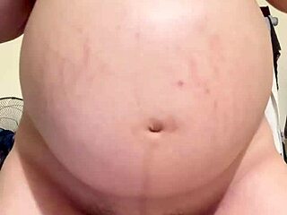 pregnant arab wife teases her hairy pussy on cam