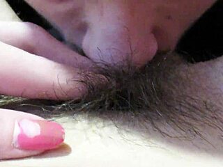 close up big clit lick suck hairy girlfriend squirt orgasm