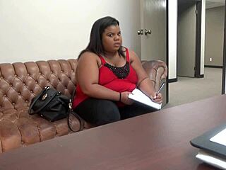 Peaches' Brutal Anal Casting with Ebony Pain