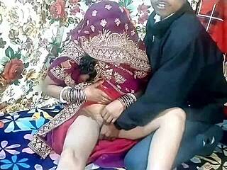 Indian bride teases with feet and gets anal fisting from husband in hospital roleplay.