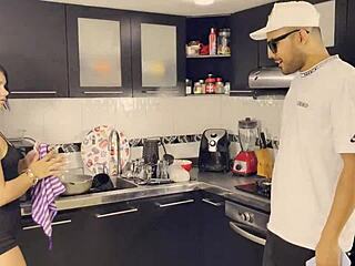 i behaved very badly and my boss punished me by fucking me in the kitchen - mia montielth